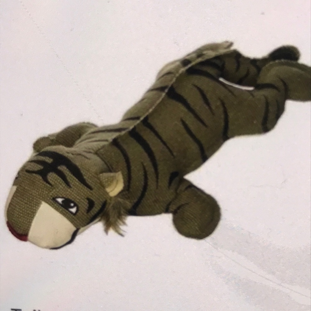 Happy Tails Critterz TIGER Adventure Plush Dog Toy NEW